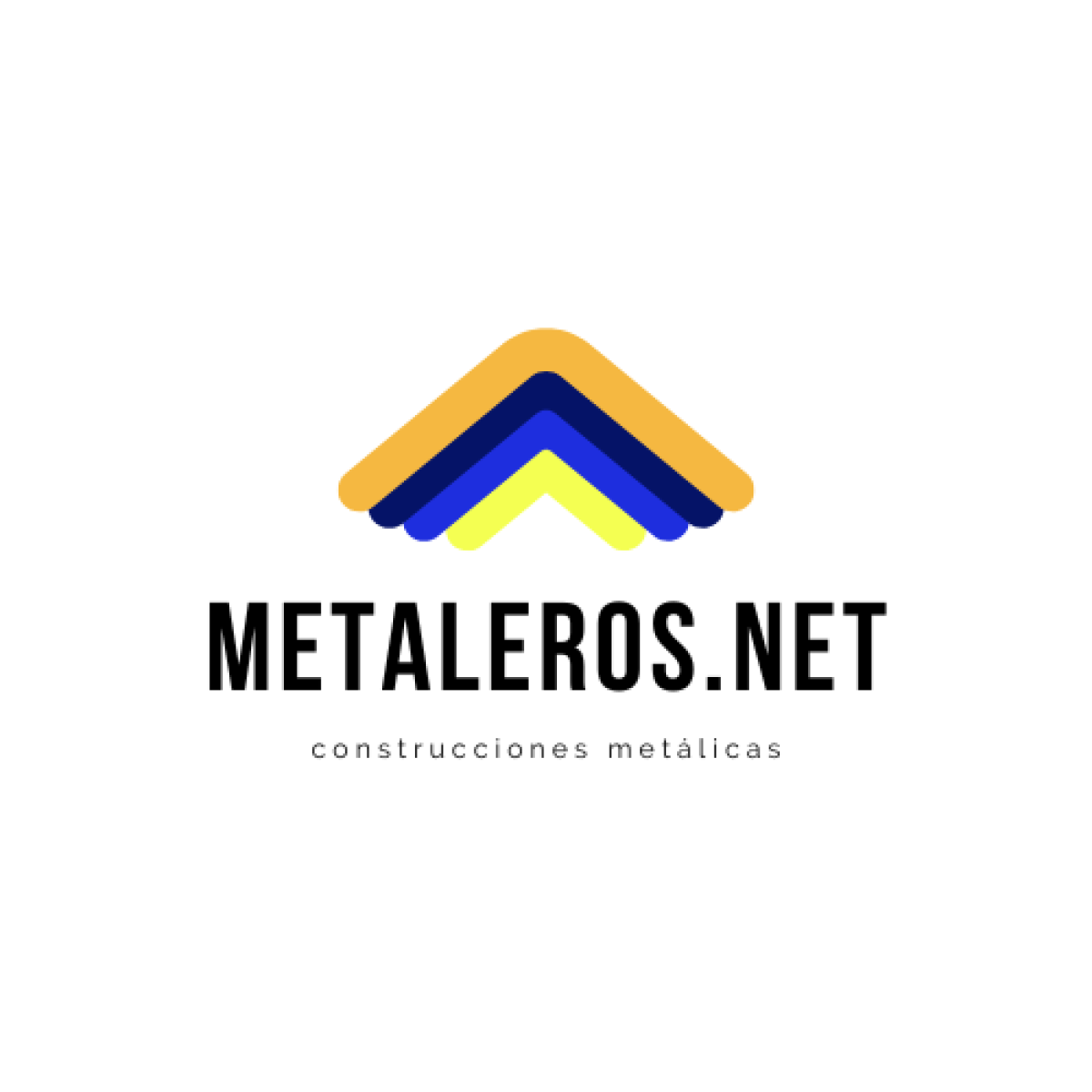 Logotipo corporativo triangular fondo blanco metaleros